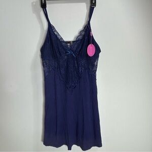 Avidlove Navy Lace Trim Lingerie Size XXL